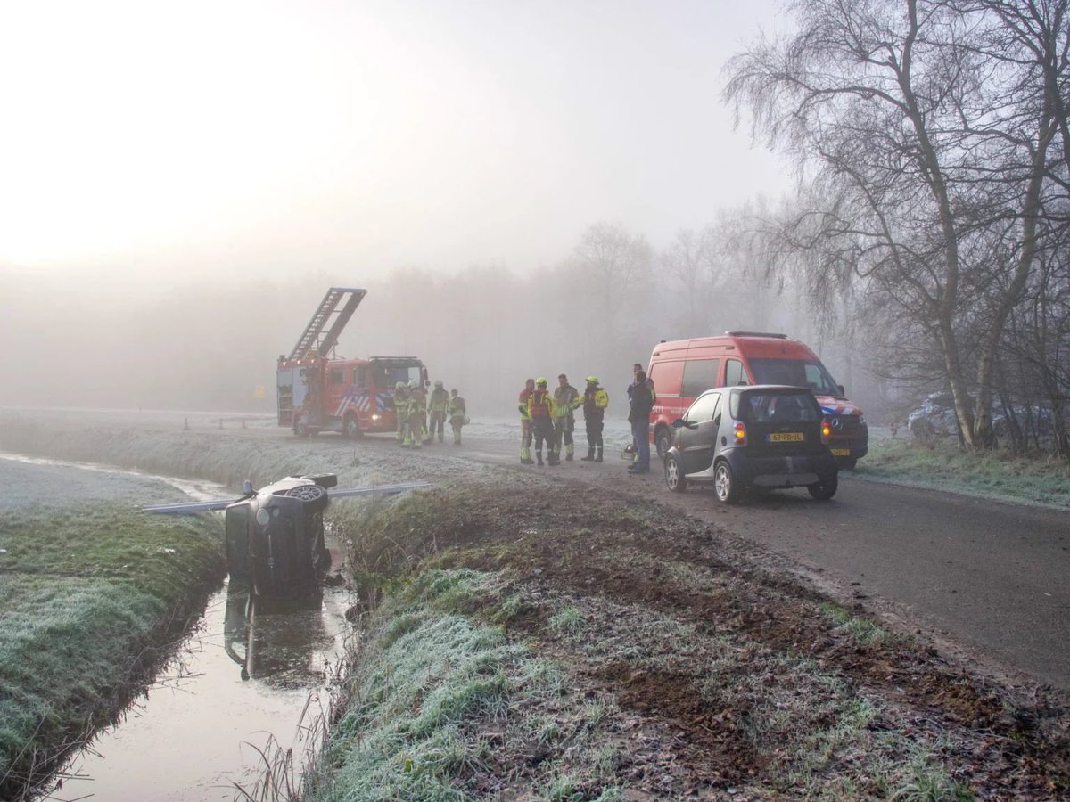 Voertuig te Water in Harich op N359 Sudergowei