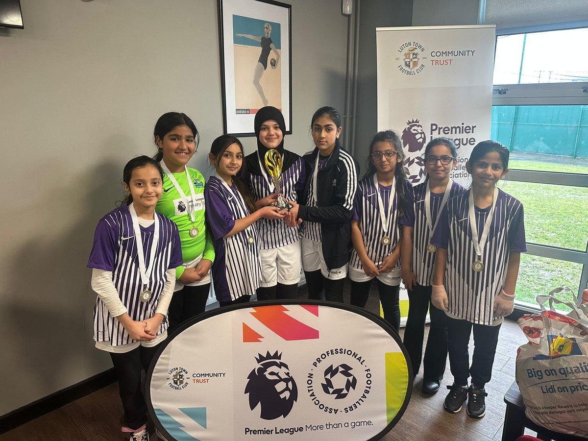 Super proud of the Yr 5&amp;6 Girls football team who were runner ups in the Luton School competition.
Great skills, determination, team work and enthusiasm on show. 
Well done Downside Lionesses!🦁