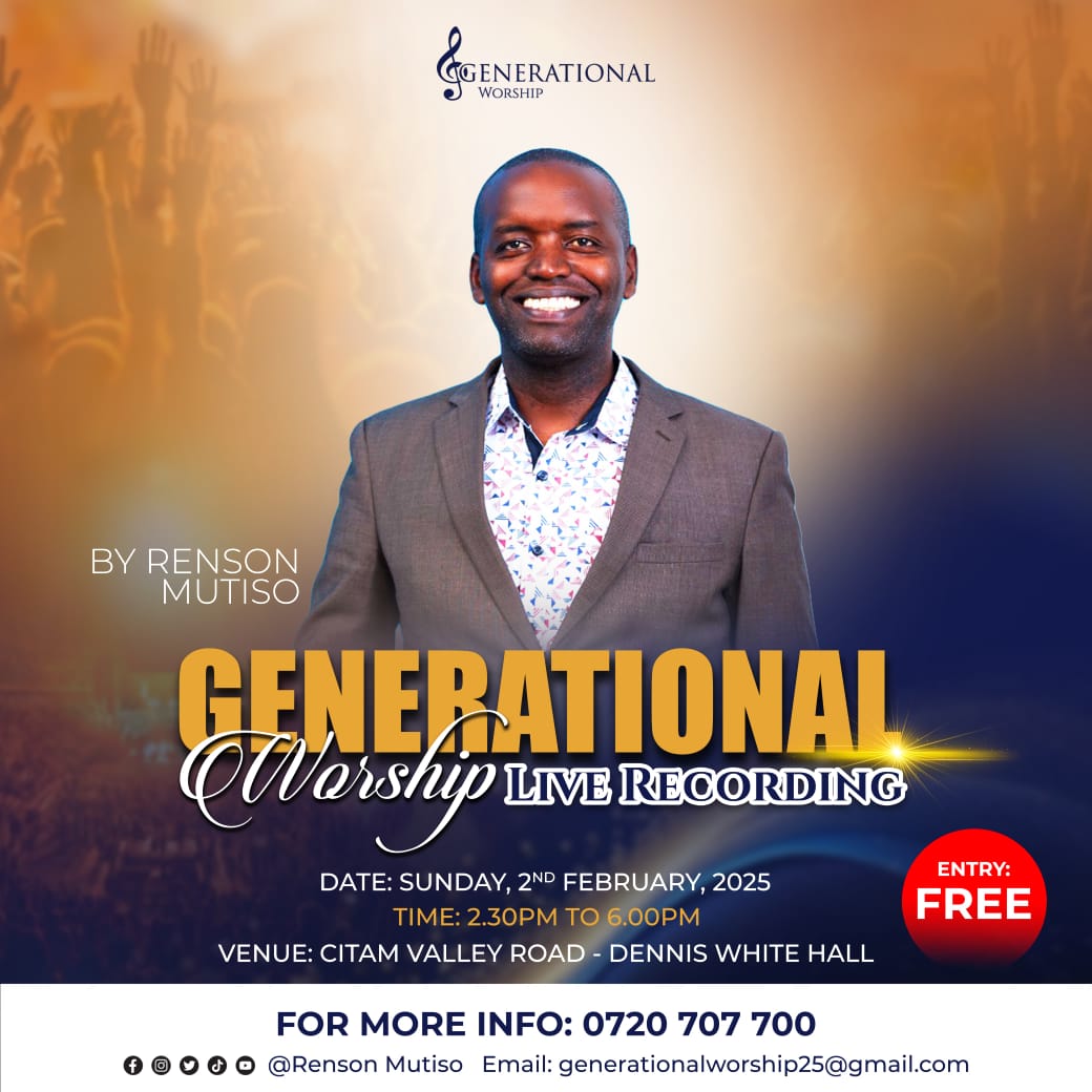 Who is that saying ati Sunday afternoon is for naps? Weeweeee.... Andika hapo 'Generational Worship' &amp; invite all.
<a href="/renymutiso/">renson mutiso</a> <a href="/GKMutiso/">Grace Kirwaye Mutiso</a> <a href="/CitamVrdKE/">CITAM VALLEY ROAD</a> <a href="/HopeFMLive/">Hope FM Live</a> <a href="/HopeTV_KE/">Hope TV Kenya</a> <a href="/jpamwono/">John Paul</a> <a href="/Twashelilly/">DAtundo Atundo</a> <a href="/antondiema/">Anthony Ndiema</a> <a href="/call_precious/">Precious Call</a> <a href="/AMANI_AILA/">Amani Aila</a> <a href="/dwriunga/">Dan Riunga</a> <a href="/ChasiaMJ/">TheMajani</a> <a href="/uzeltole/">uzel tole</a> <a href="/Felix_Snr_/">Felix Snr</a>