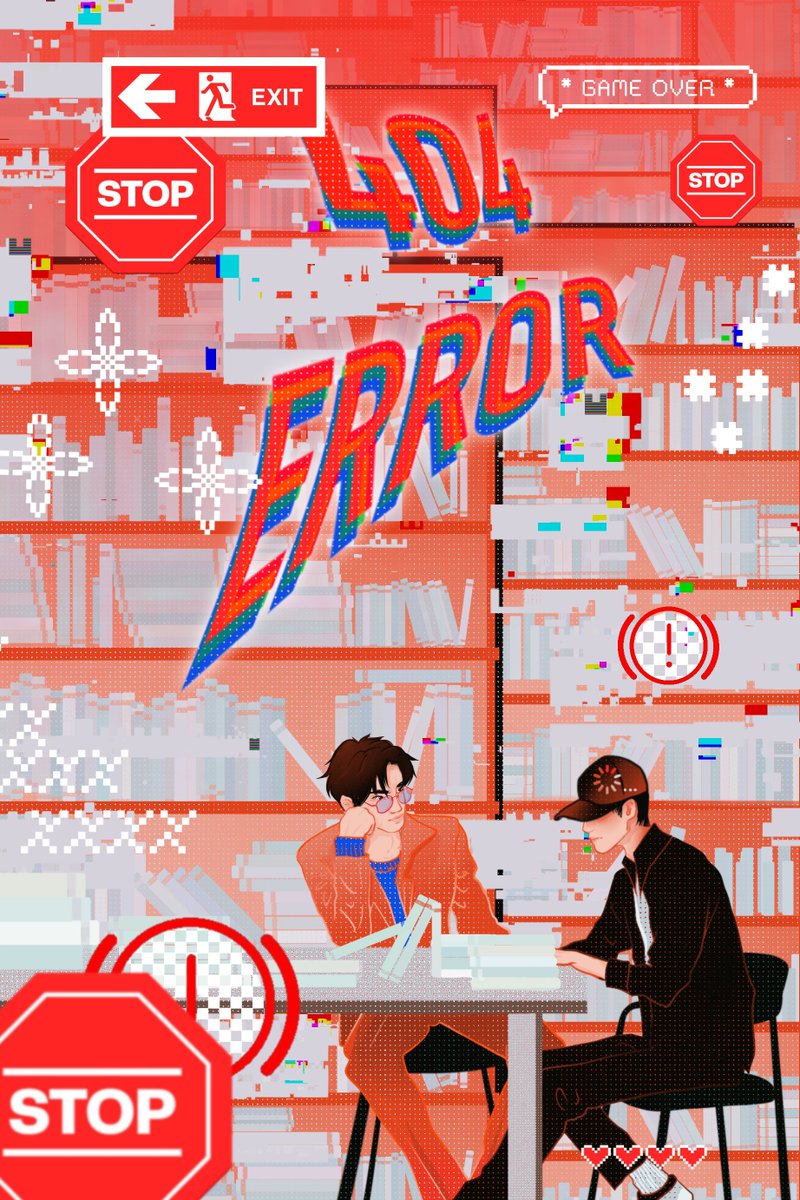 huaepiphany's tweet image. Concept art for the French edition of Semantic Error, vol. 1 #시맨틱에러