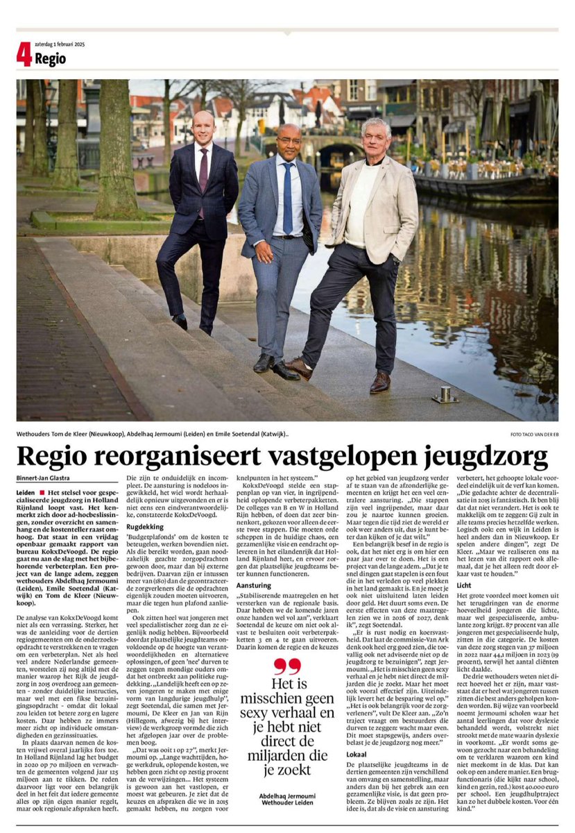 Gemeenten in de regio Holland Rijnland gaan de gespecialiseerde jeugdzorg anders organiseren. Steviger sturen op financiële voorspelbaarheid en beheersbaarheid. Tegelijk blijft het uitgangspunt de zorgbehoefte van gezinnen en jeugdigen. Daarvoor willen we passende hulp bieden.