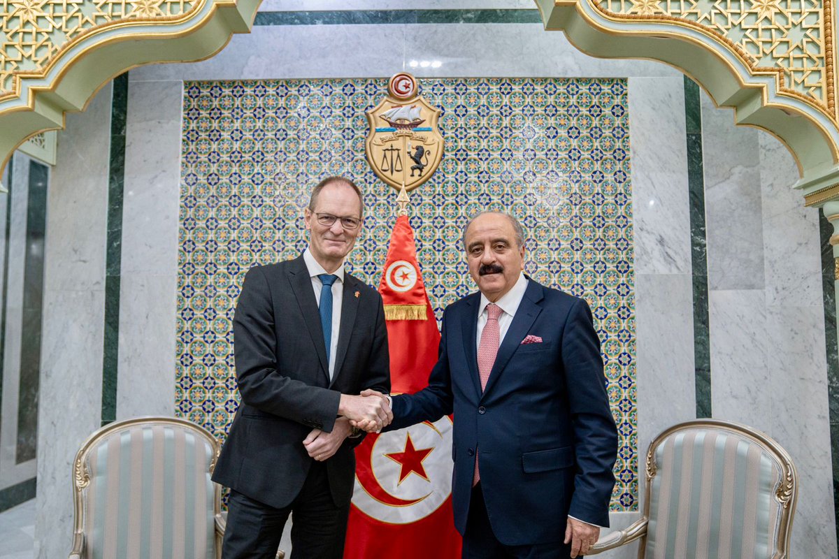 🇩🇪🤝🇹🇳 State Secretary Thomas Bagger in #Tunisia: Engaging talks with Foreign Minister Nafti &amp; State Secretary Ben Ayed on bilateral cooperation. Also on the agenda: valuable exchanges with civil society. Many thanks for the warm hospitality!