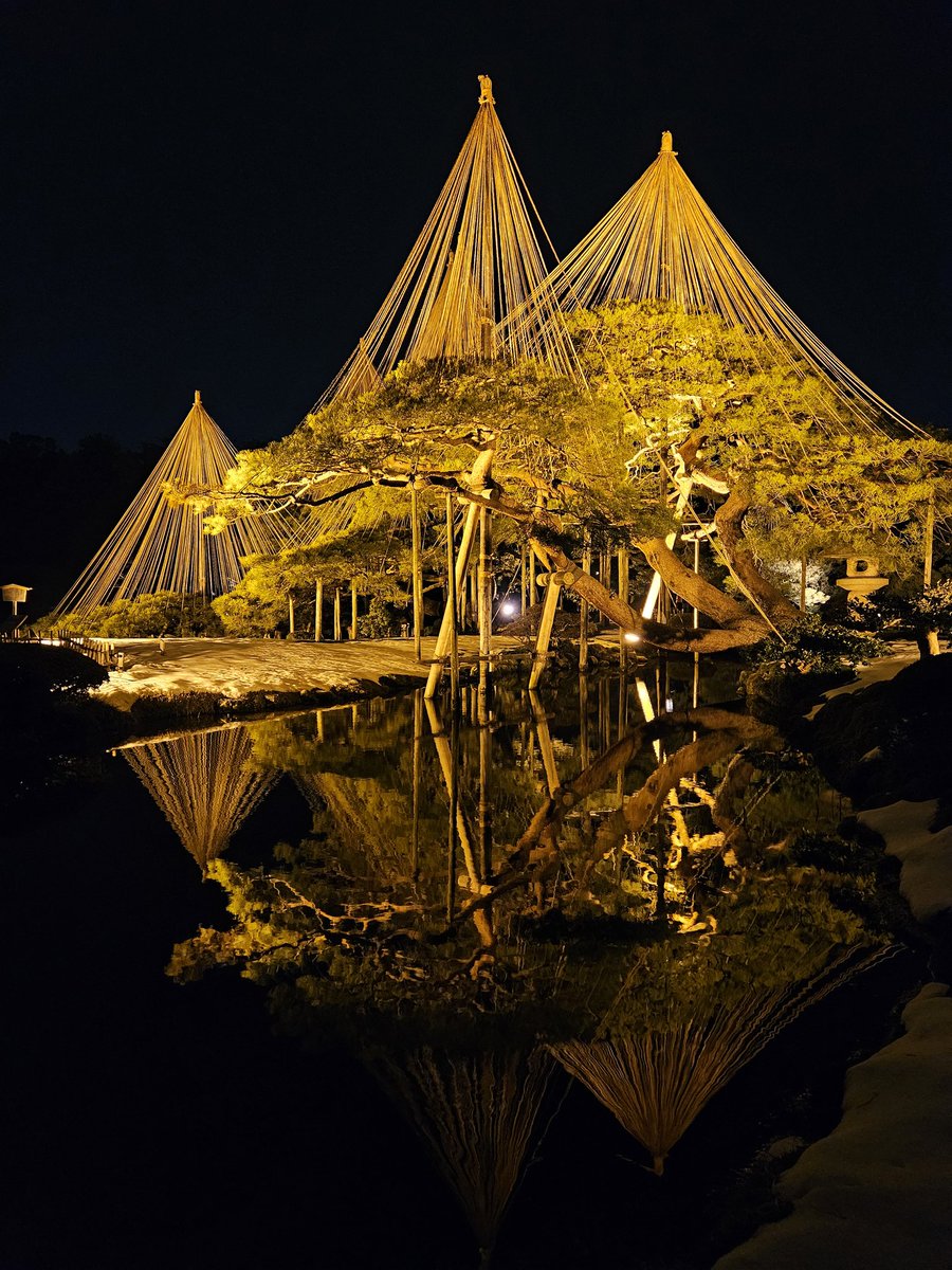 llaarll's tweet photo. 兼六園ライトアップがあると聞いて
ことじ灯篭はすっごく並んでたのでスルーです https://t.co/eUSRFK5ymc