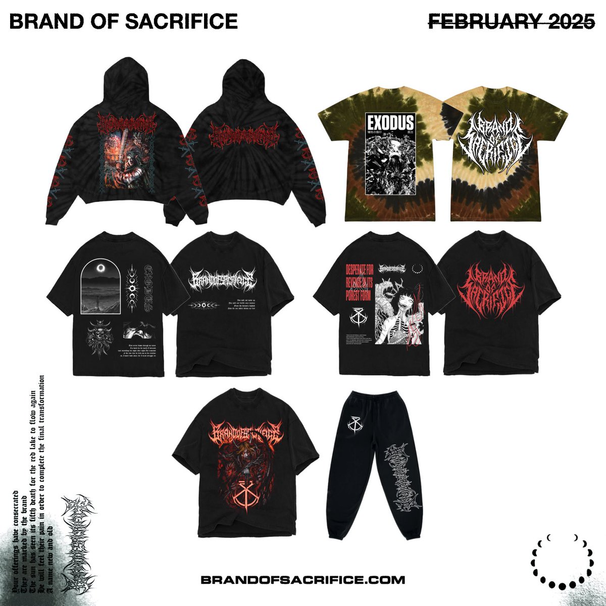 🚨NEW MERCH AVAILABLE NOW on brandofsacrifice.com 🚨