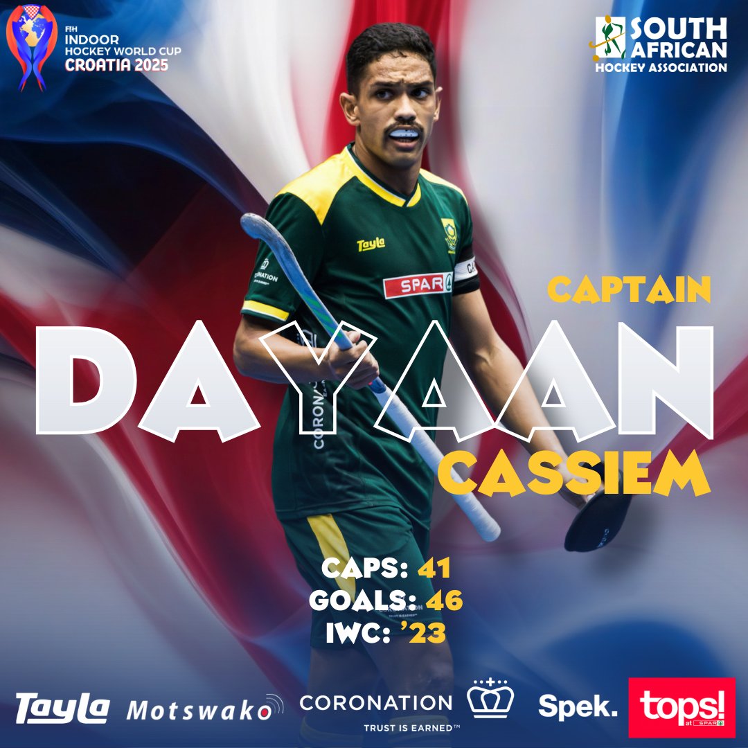 🄼🄴🄴🅃 🄾🅄🅁 🅃🄴🄰🄼

Meet the second half of the SA Indoor Hockey Men that take on the World in Croatia!

#MoreThanHockey