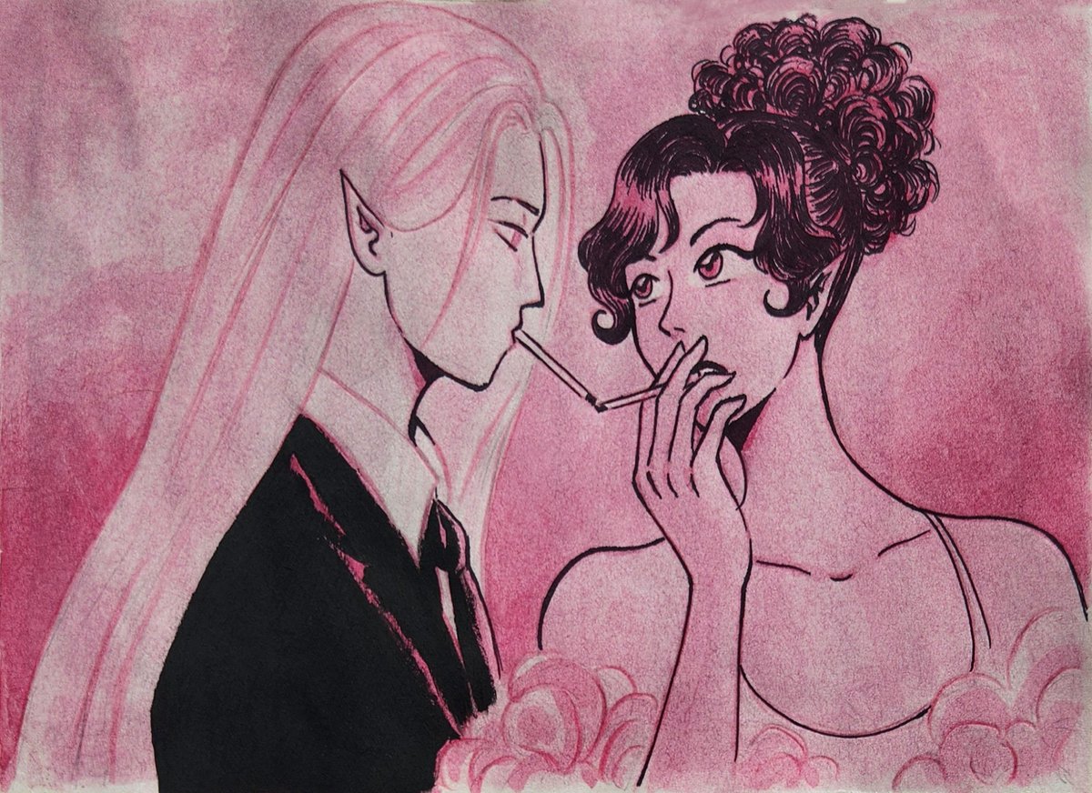 Small drawing of our favorite lovers 😈💗
#lucemond #LucerysVelaryon #AemondTargaryen #ASOIAF