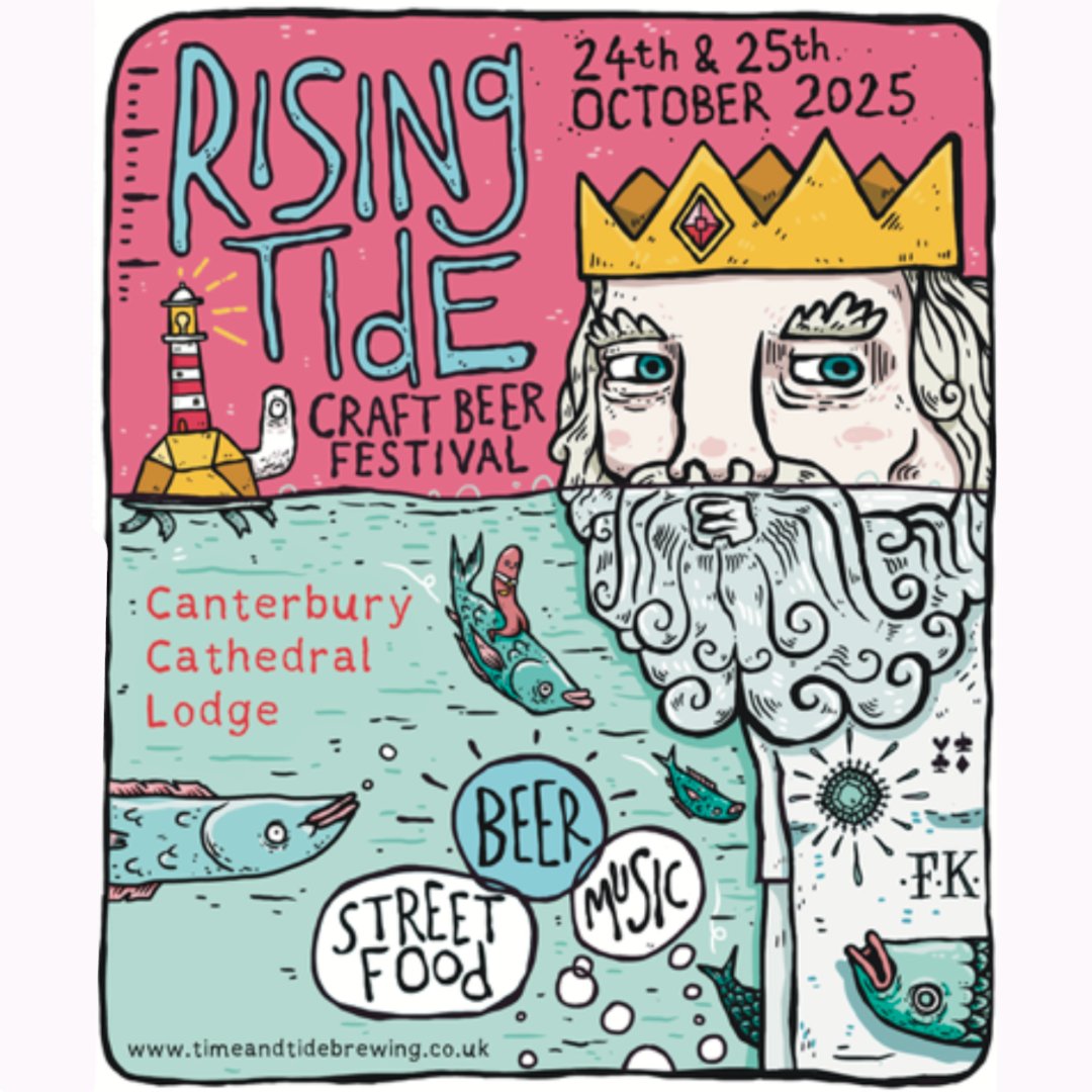 Celebrating craft beer at it’s best, Time &amp; Tide's Rising Tide festival is now in it’s second year and is returning to the Canterbury Cathedral Lodge, and less than an hour by train from London.  Tickets are now available.

Website: timeandtidebrewing.co.uk/events/p/03ncw…