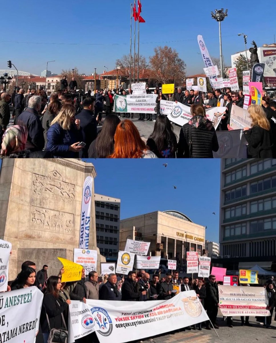 Ankara Ulus’tan çağrımız net: Sağlık alımları bölünmesin, yüksek KPSS puanlarımız karşılık bulsun. Geleceğimizi karartmayın!
#SağlıkçıAtamaİçinUlusta
