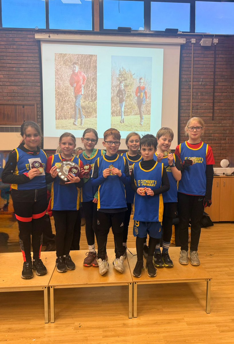 StCuthsCLS's tweet photo. Last cross country today… St Cuthbert’s are small schools girls winners!!! Well done to the whole team, you were amazing 🏃🏽‍♀️🏃🏽🏆🏆🏆 https://t.co/YUiVz2QVC5