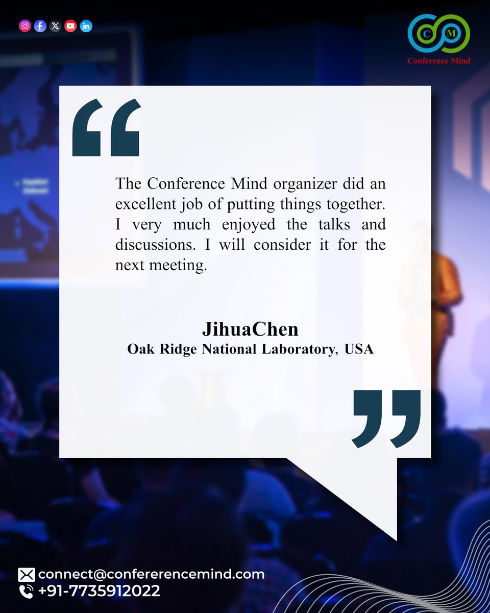 🎤 Innovation. Collaboration. Impact.
Our past conferences have sparked groundbreaking ideas, partnerships, and career-defining moments. Seeing this success fuels our passion to keep pushing forward! 
📢 Join #ConferenceMind for the next big event!
#EventSuccess #GlobalNetworking