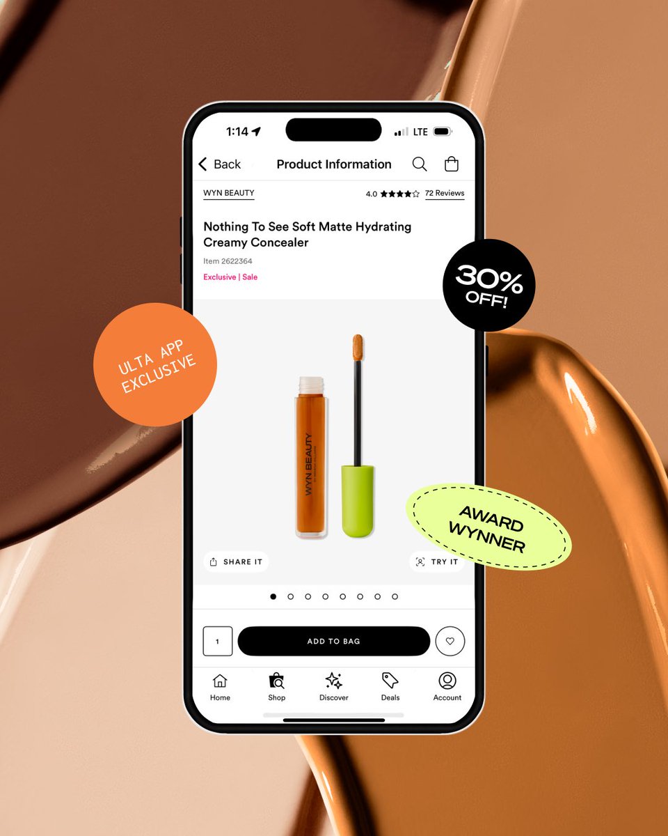 Today’s the last chance (!) to shop our self-setting NOTHING TO SEE Soft Matte Creamy Concealer at 30% off, only on the <a href="/ultabeauty/">Ulta Beauty</a> app!