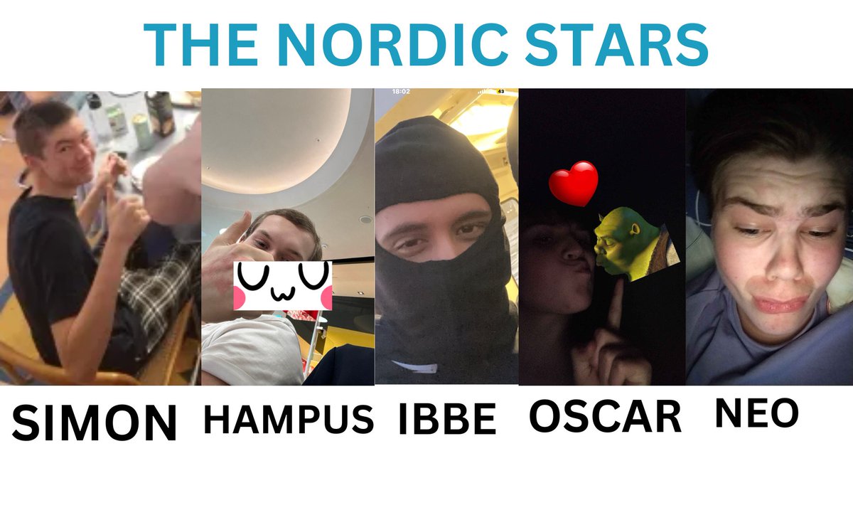 The Nordic Stars (@tns_val) on Twitter photo NEW ROSTER ANNOUNCEMENT -> <a href="/Onlineligan/">Svenska Onlineligan</a> DIV 1
<a href="/tragszy_val/">Tragszy</a> 🥳
<a href="/hampus_stenborg/">Bjerka_VAL</a> 😝
<a href="/Oscar551508/">oscar55150</a> 😜
@SimonElofsson 🥸
<a href="/NeoEklund06/">Neo Eklund</a> 😏 NEW ROSTER ANNOUNCEMENT -> <a href="/Onlineligan/">Svenska Onlineligan</a> DIV 1
<a href="/tragszy_val/">Tragszy</a> 🥳
<a href="/hampus_stenborg/">Bjerka_VAL</a> 😝
<a href="/Oscar551508/">oscar55150</a> 😜
@SimonElofsson 🥸
<a href="/NeoEklund06/">Neo Eklund</a> 😏