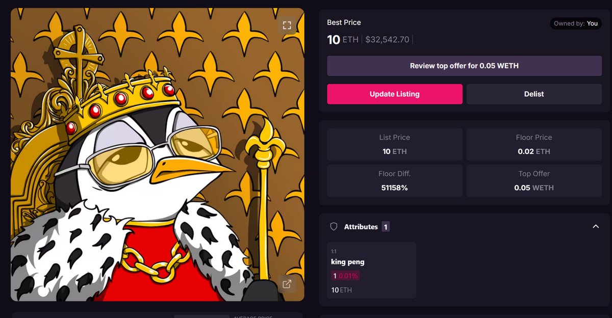 Show me the value of owning this  <a href="/pengztracted/">Pengztracted</a>