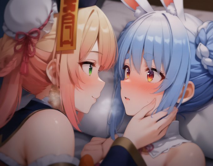 桃鈴ねね/兎田ぺこら 「本気..ぺこ?」