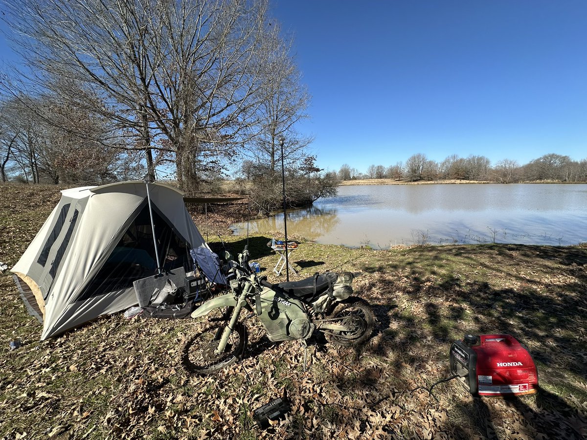 My office view!  Remote Texas cattle ranch solo camping and hog control.
