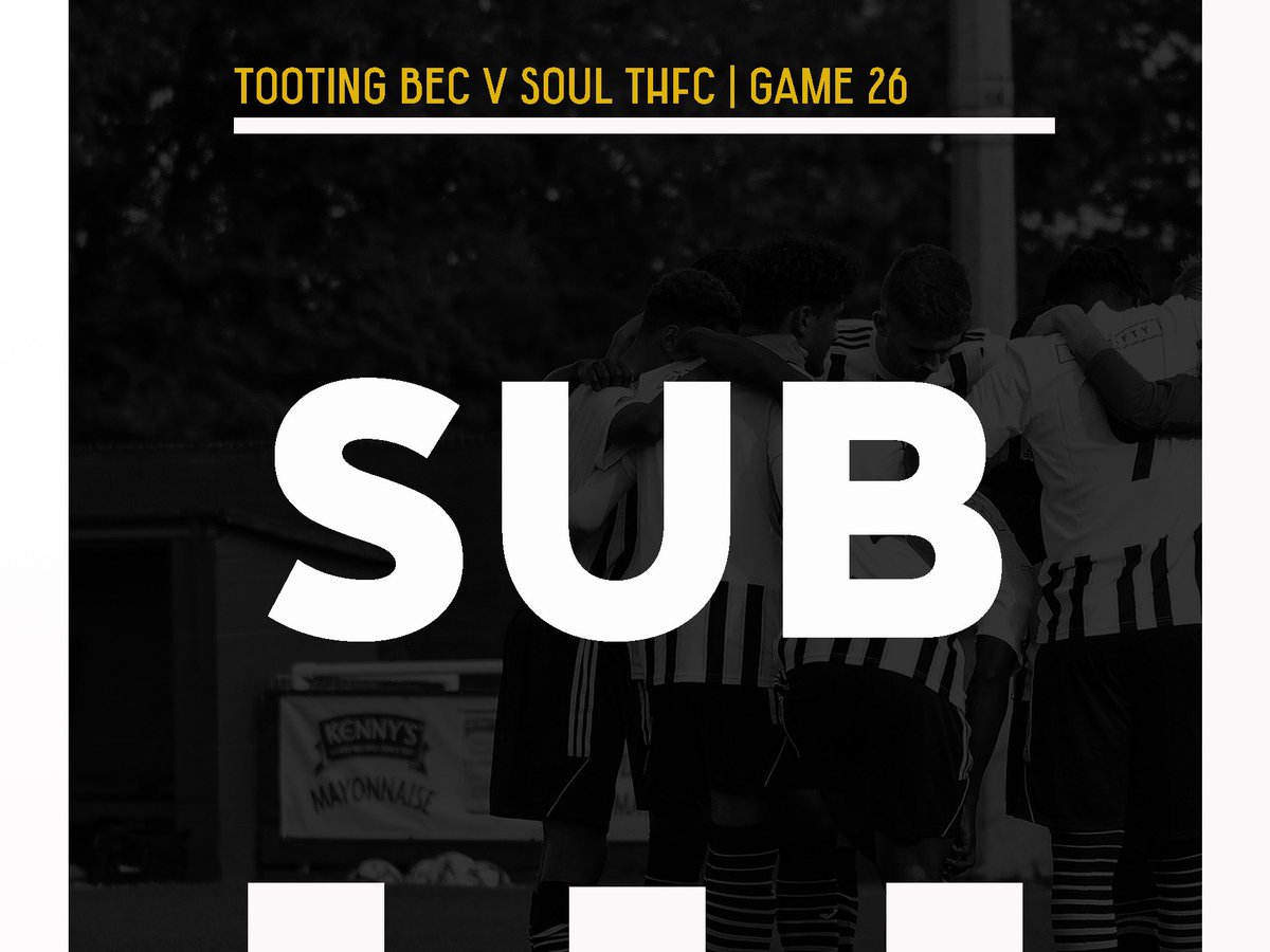 👥 SUB FOR TOOTING:

⬅️ Martin  
➡️ Taylor-Kamara               

#UpTheBec #TBFC