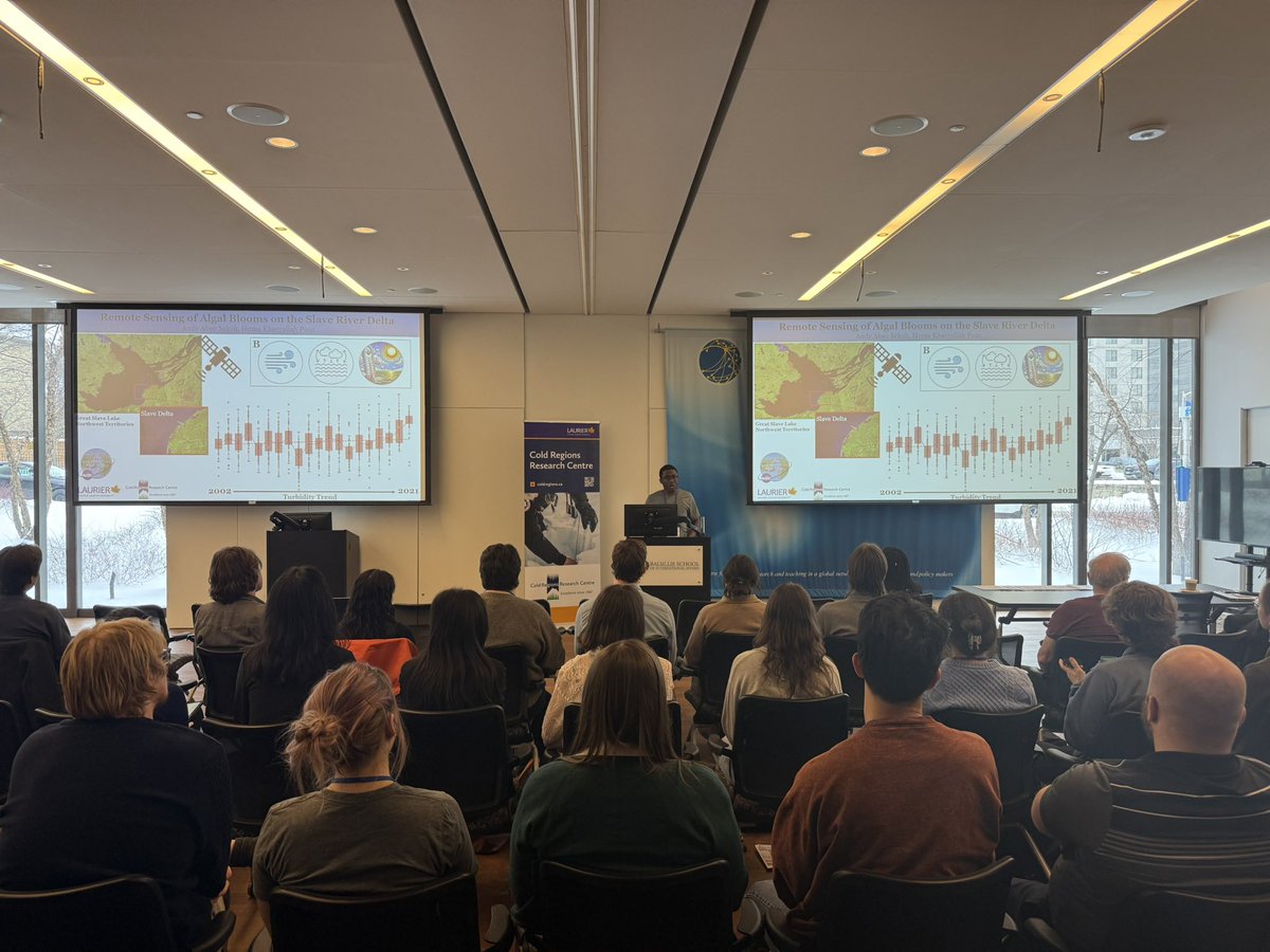 ReSEC Lab (@resec_wlu) on Twitter photo Fantastic work from Master's student <a href="/andyabeo/">Andy Sekoh</a> who delivered an impressive #3MT at #CRRC2025 on Remote Sensing of Algae Bloom Dynamics in Great Slave Lake! 🌊🛰️ Fantastic work from Master's student <a href="/andyabeo/">Andy Sekoh</a> who delivered an impressive #3MT at #CRRC2025 on Remote Sensing of Algae Bloom Dynamics in Great Slave Lake! 🌊🛰️