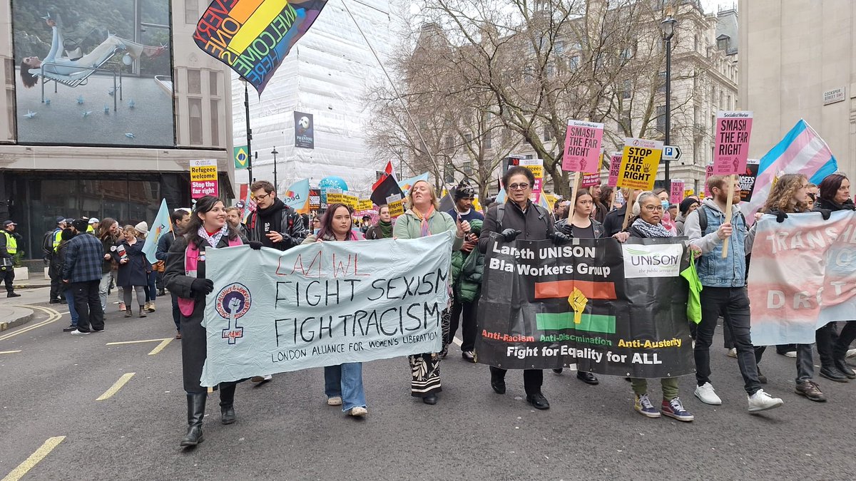 LBWG3's tweet photo. Great demo against the far right racism.
We are the many. 
@unisonglr @AntiRacismDay https://t.co/WMjq9EKmWs