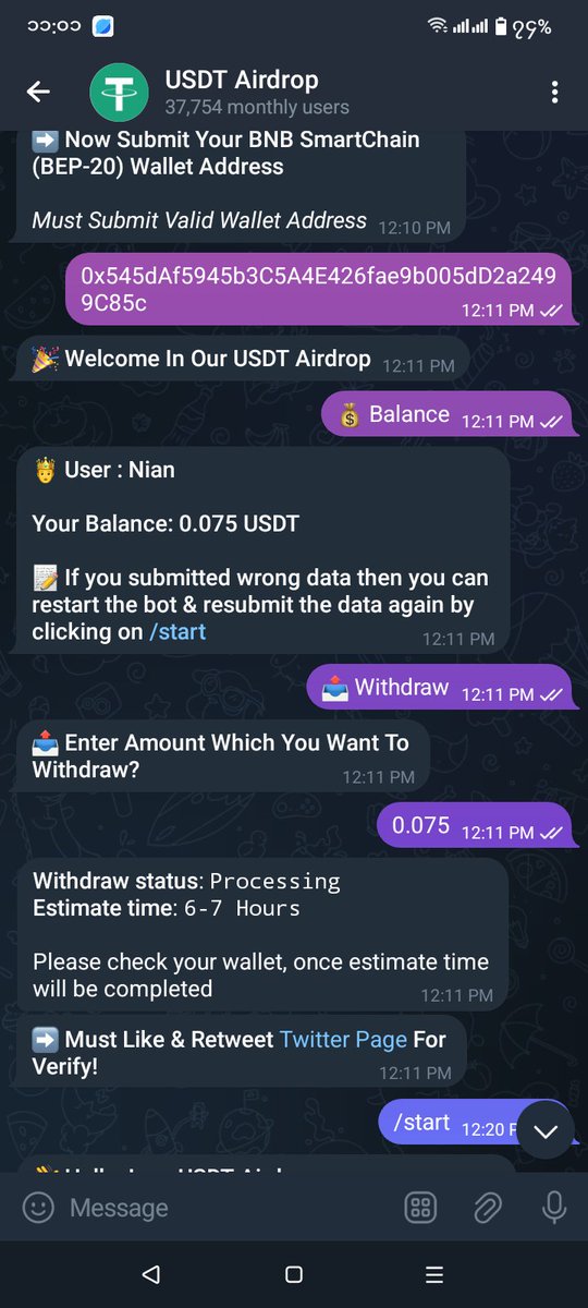 LiLi1734's tweet photo. @UnicornAirdrops I've withdrawn money several times and it hasn't arrived in my wallet yet. https://t.co/BxdQaFiwZq
