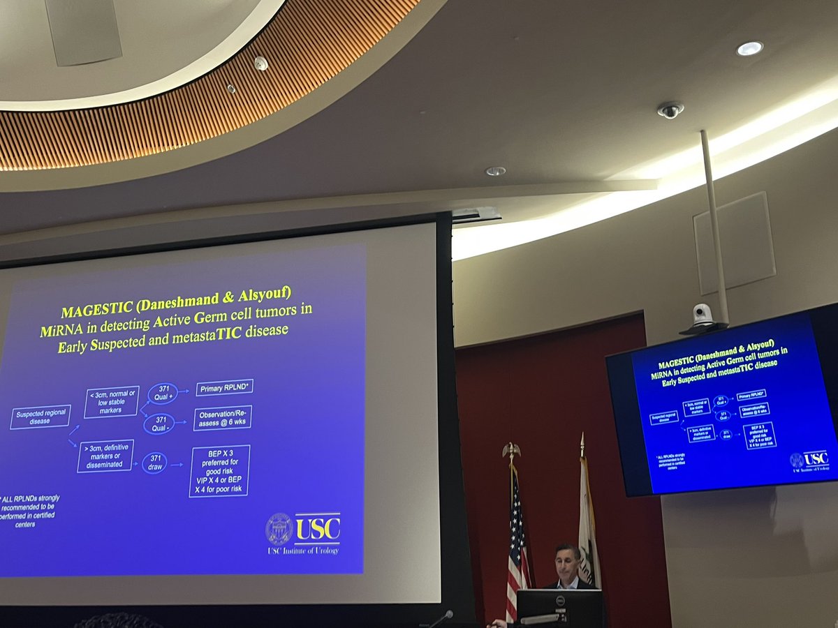 USC Urology (@usc_urology) on Twitter photo Dr. Sia Daneshmand discusses the high specificity and sensitivity of miR371 for various testis cancer scenarios. It can add clarity to the management of borderline cases. <a href="/siadaneshmand/">Sia Daneshmand, M.D.</a> #USCurology Dr. Sia Daneshmand discusses the high specificity and sensitivity of miR371 for various testis cancer scenarios. It can add clarity to the management of borderline cases. <a href="/siadaneshmand/">Sia Daneshmand, M.D.</a> #USCurology