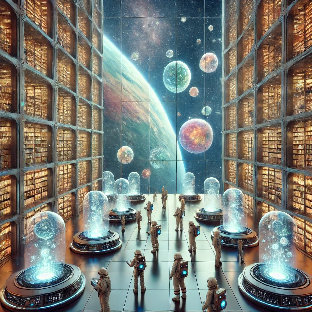 caflsocial's tweet image. 📚✨ Knowledge knows no bounds. Imagine a library where wisdom floats among the stars, and discovery has no limits. What would you explore in the infinite archive of the universe? 🚀🌌 #InfiniteKnowledge #FLSocial #BeyondImagination