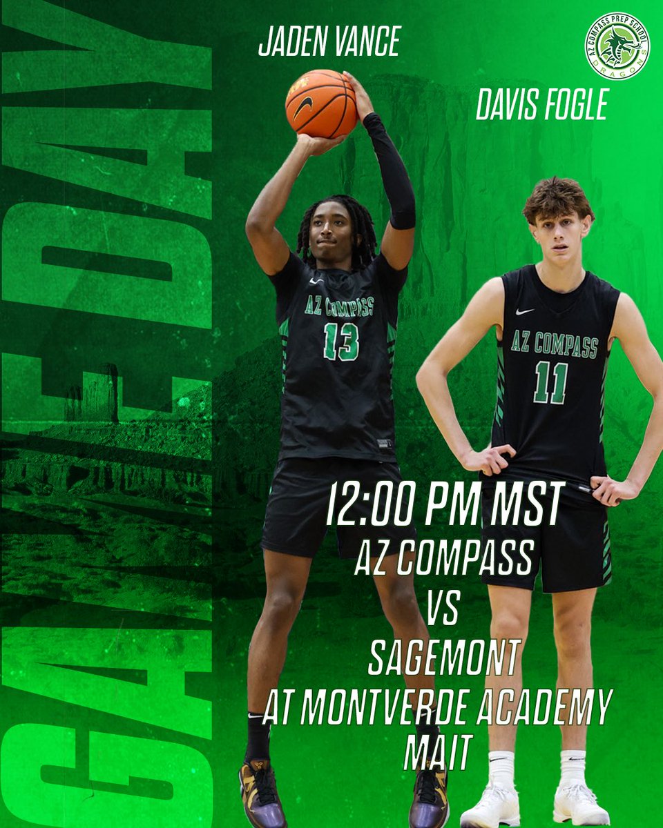 Another high level matchup today!

🆚 Sagemont Prep
📍 Montverde Academy
⏰ 12:00PM MST/2:00PM EST
📺 NFHS: nfhsnetwork.com/events/montver…