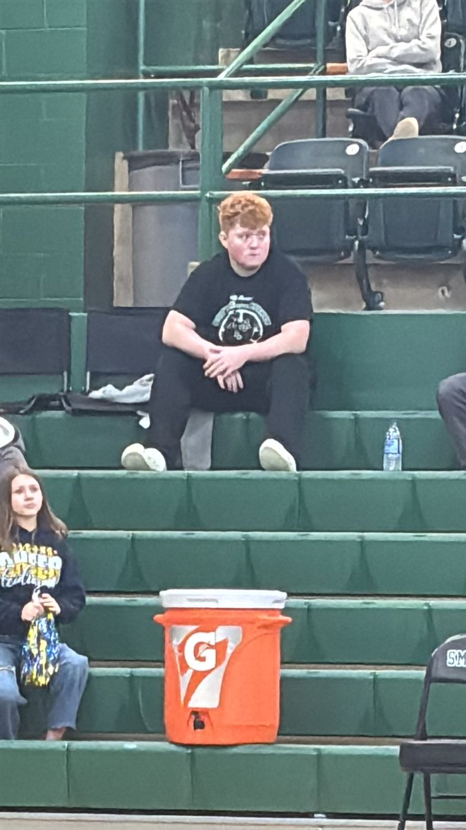 RumblNTheJungle's tweet photo. Special shout out to our in house security, Grayson Wenger. A couple of early ejections has him in a bad mood but he’s looking to bounce back with some energy. https://t.co/4uNXEgR7Vk