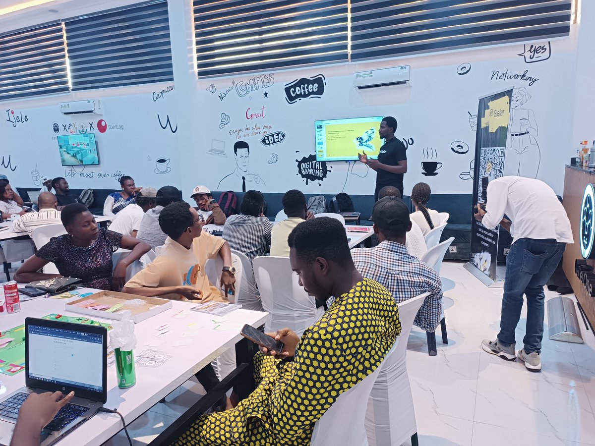 Stellar Blockchain &amp; Soroban smart contracts being introduced to the participants at CafeOne Enugu, Nigeria. @sdfwestafrica <a href="/StellarOrg/">Stellar</a> #StellarWAAEnugu <a href="/BuildwithMc/">Mmerichukwu Anosike</a> <a href="/HamplusHub/">Hamplus Technologies (Hamplus Hub)</a> <a href="/hamplustech/">Hampo, Ham+ JohnPaul</a> <a href="/WittyFoundation/">Witty Technologies & Empowerment Foundation</a> <a href="/CodeUpAfrica/">CodeUp Africa</a> <a href="/AdeniyiEjiro/">Ejizz</a> <a href="/EjiroAdeniyi/">Ejiro Adeniyi</a> <a href="/BlockchainAssn/">Blockchain Association</a> <a href="/elonmusk/">Elon Musk</a>