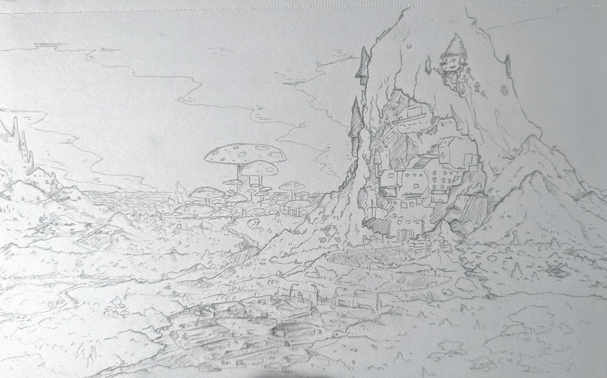 AwanBwaker's tweet photo. It's been a while since I posted some art, so here's some concept art for ChivalBee! This particular one showcases the capital city! #art #indiegame #conceptart #indiedev https://t.co/kuLX1l5ols