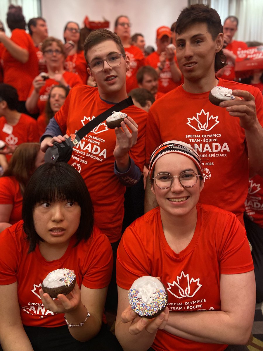 SpecialOCanada's tweet photo. A delicious delivery arrived for Special Olympics Team Canada 2025! 🇨🇦

Purchase a Special Olympics Donut at @timhortons, and 100% of the proceeds will support community sport programs for athletes with intellectual and developmental disabilities across Canada https://t.co/d3QHJb6J29