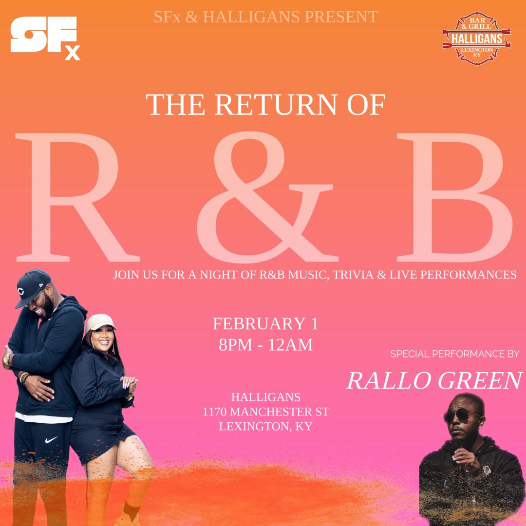 Listen!! <a href="/what_shayna_say/">Shayna</a>  and I are about to bring a good vibe for the people tonight. Come hang with @thesfxperience 
We’ve got trivia, prizes , drink specials and food courtesy of @halligansbargrill  and an amazing live performance from @rallo_green 

$5 cover. Beat us there