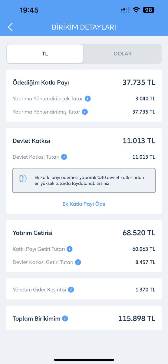 ErsnTpl's tweet photo. @101_bes Başlangıç: Ekim 2018
Güncel aylık ödeme: 3040 TL

Fon dağılımları iyi mi sizce hocam?

1 buçuk sene önce fon dağılımını kendim değiştirdim. Başlangıçtan beri sigorta firmasının seçtiği fonlar vardı. https://t.co/VbamLPwqqz