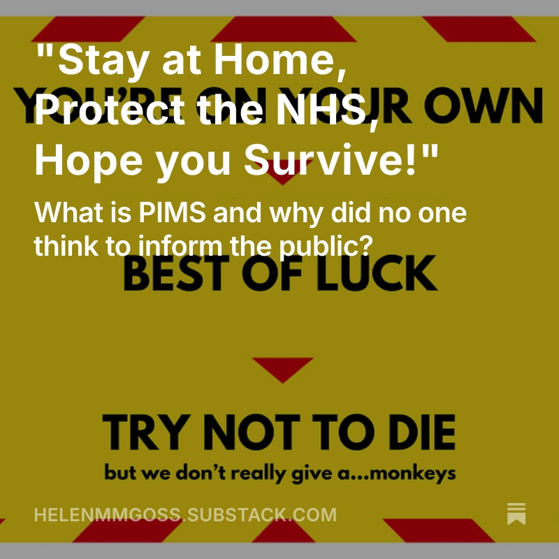 HelenMMGoss's tweet image. This was difficult to write.
#PIMS #MISC #covid #longcovid #longcovidkids

open.substack.com/pub/helenmmgos…