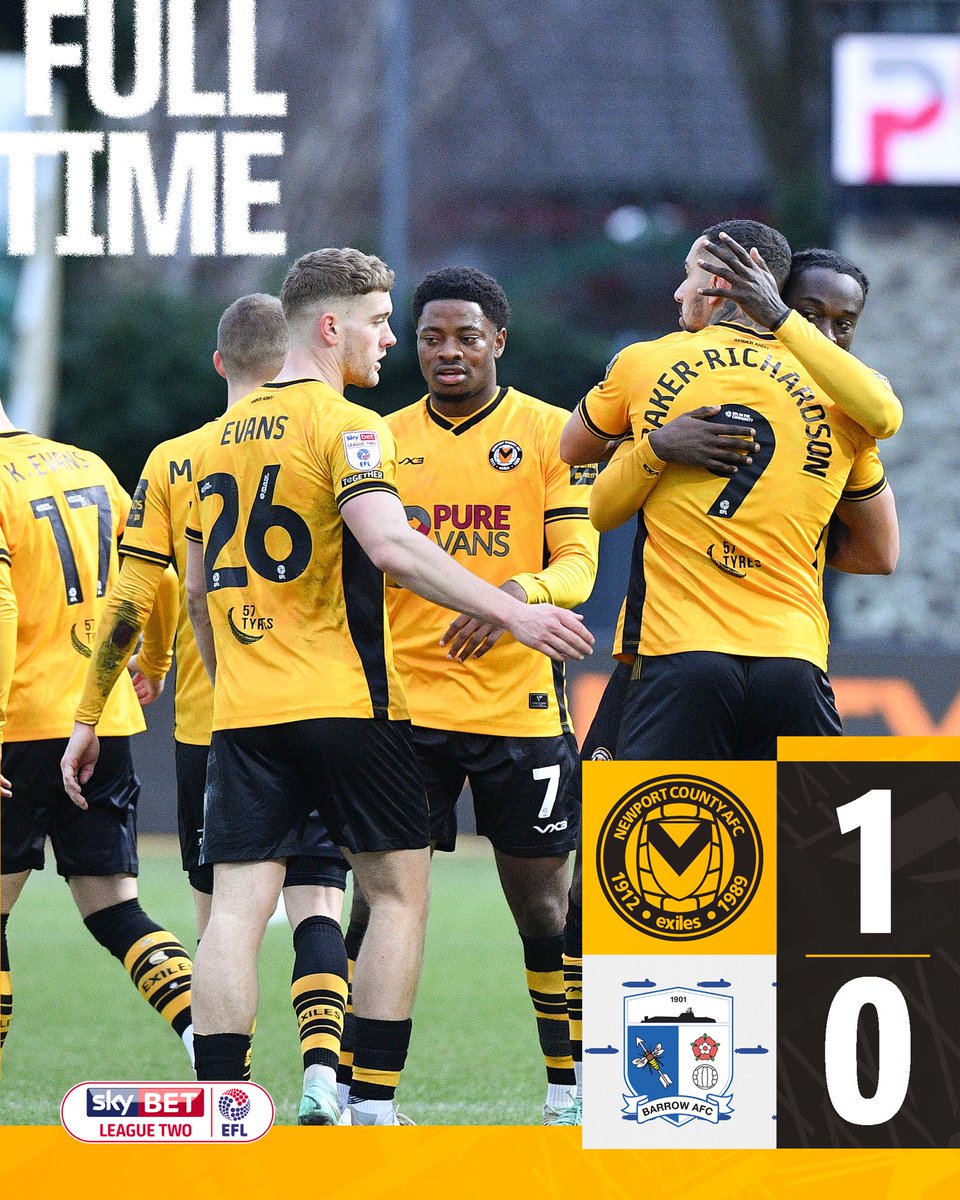A big three points at Rodney Parade 💪

#OneClubOneCounty