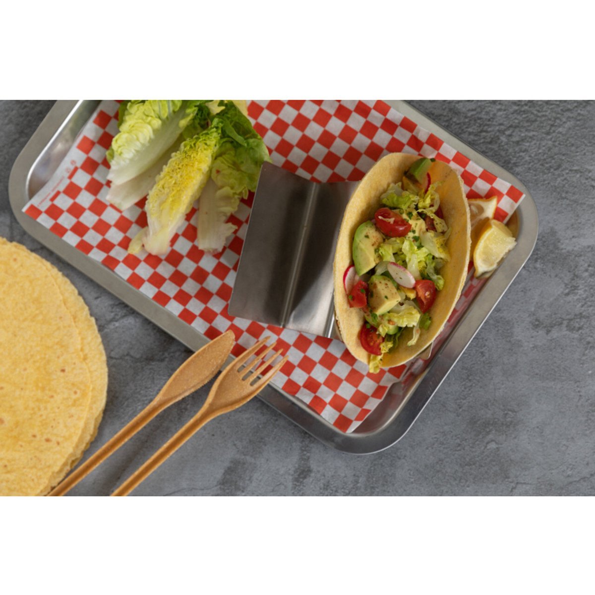 BioandChic's tweet image. Serve tacos effortlessly and stylishly with this sleek taco holder.

#BioNChic #EcoFriendly #FoodServiceSupplies #Compostable #Biodegradable #Recyclable #TakeoutSupplies #CateringSupplies eu1.hubs.ly/H0dtypS0