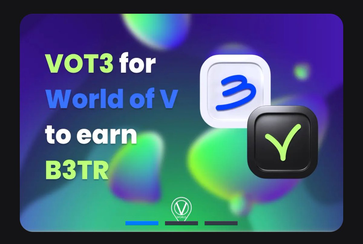 WoV_Ditryin's tweet photo. 🚨Attention #WorldOfV Users🚨
Be sure to vote and earn #REWARDS 

#VOT3 using #VeDelegate and earn #B3TR before end of tomorrow! 

#Vechain #NFTs https://t.co/0Pf71ueMTS