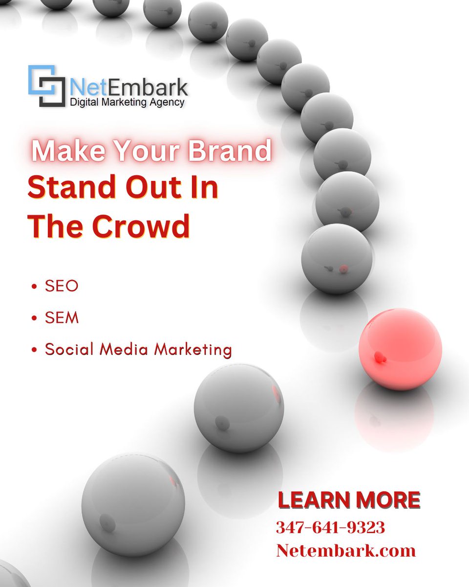 netEMBARK's tweet photo. Stand Out From Your Competition! Our award-winning digital marketing strategies are crafted to set you apart. Whether optimizing SEO, engaging in SEM, or leveraging Social Media Marketing, we have the advanced tools and expertise to elevate your business. https://t.co/TGQpYe07fZ