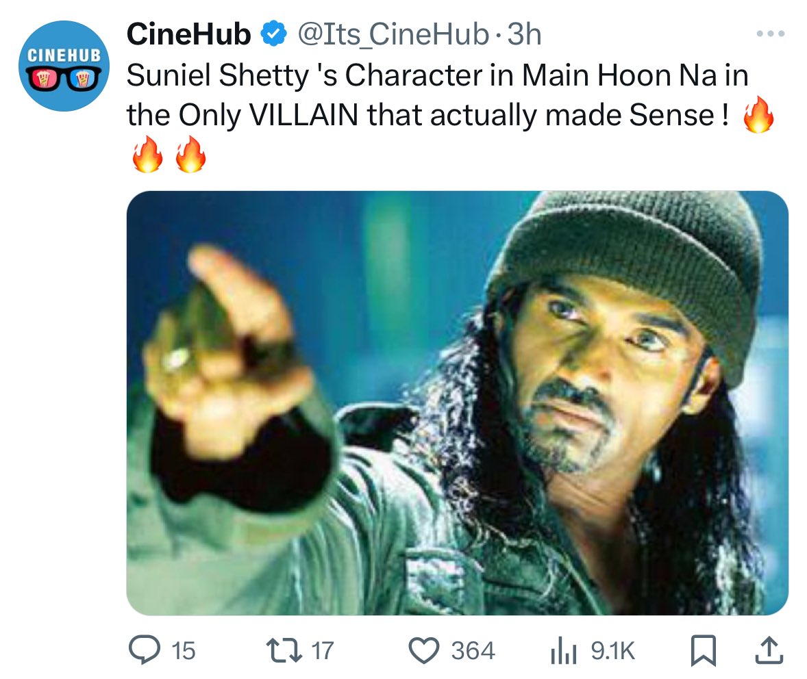 bolly_talkies's tweet image. You are my friend without introduction, if you can hear MAJOR RAM in #SunielShetty’s voice for no reason 😭

#MainHoonNaa #ShahrukhKhan #FarahKhan