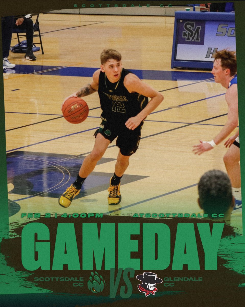 IT’S GAMEDAY ❗️
Your Fighting Artichokes play Glendale CC today in an ACCAC conference game at 4:00pm. Come and support your Fighting Artichokes!

📅 February 01
⏰ 4:00 PM
📍 Scottsdale Community College 
🎥 youtube.com/@scottsdaleccm…

#Together | #GoChokes