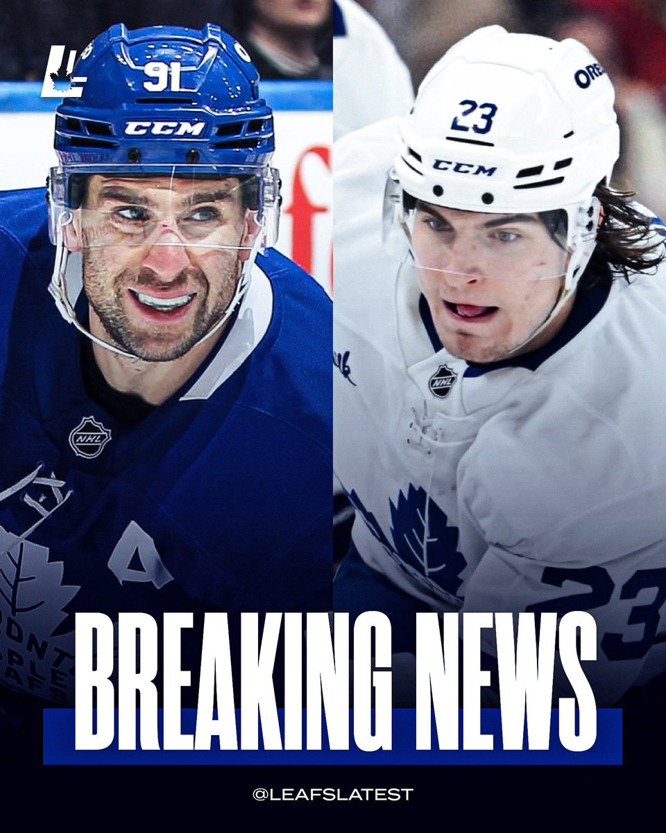 🚨🚨 BREAKING: John Tavares and Matthew Knies are BACK AND WILL PLAY tonight, per Craig Berube. ✅

— @dalter 

#LeafsForever
