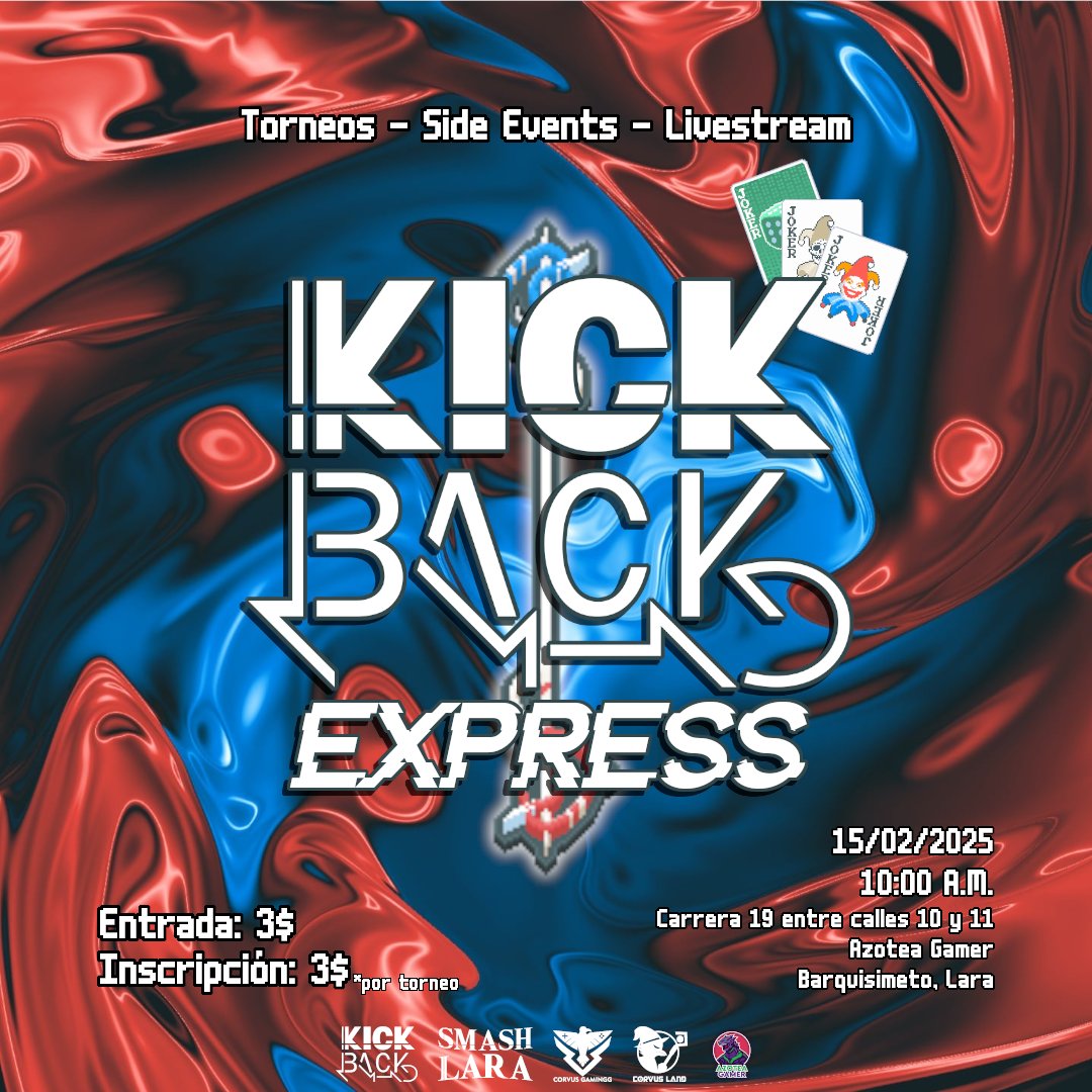 KickBack_ts's tweet image. ¡Espero que todos estén listos para demostrar sus habilidades en el primer Kick Back del año!

En esta ocasión, podrás competir en:
-Super Smash Bros. Ultimate
-Street Fighter 6
-Guilty Gear Strive
-¡Y Más!

Más información sobre los torneos pronto.