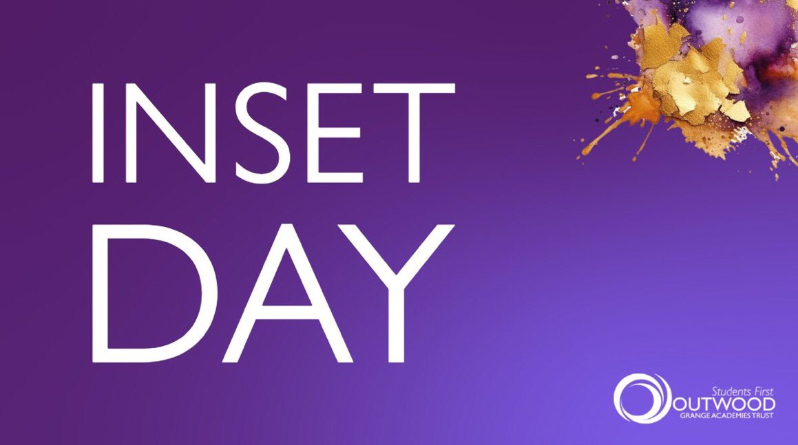 INSET DAY!

Just a reminder that we'll be closed to all students on Monday 3rd February as colleagues from all academies across the #OutwoodFamily will be gathering for a professional development day.

Our academy will re-open to all students as usual on Tuesday 4th February.