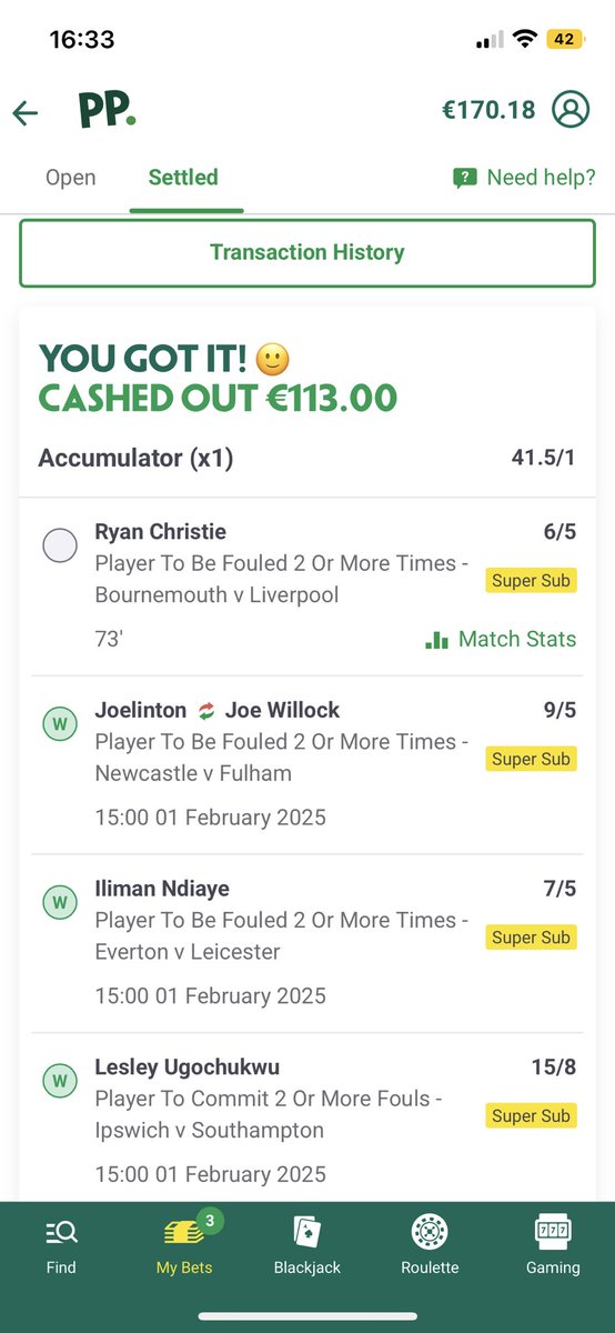 Rossrylands97's tweet photo. @BobbyBakerBets Cashed at 113 cheers pal 🙏 https://t.co/TDePVNmRIB