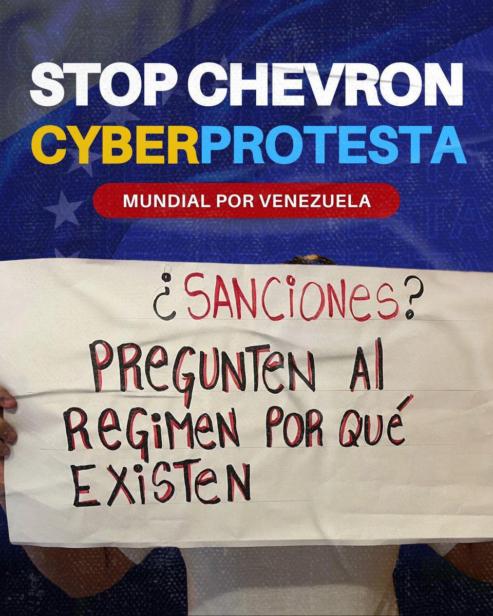 VoluntadPopular's tweet photo. ¿No quieren sanciones?
DEVUELVAN LA DEMOCRACIA.
🛑#StopChevron https://t.co/Jq7zZyYvXX