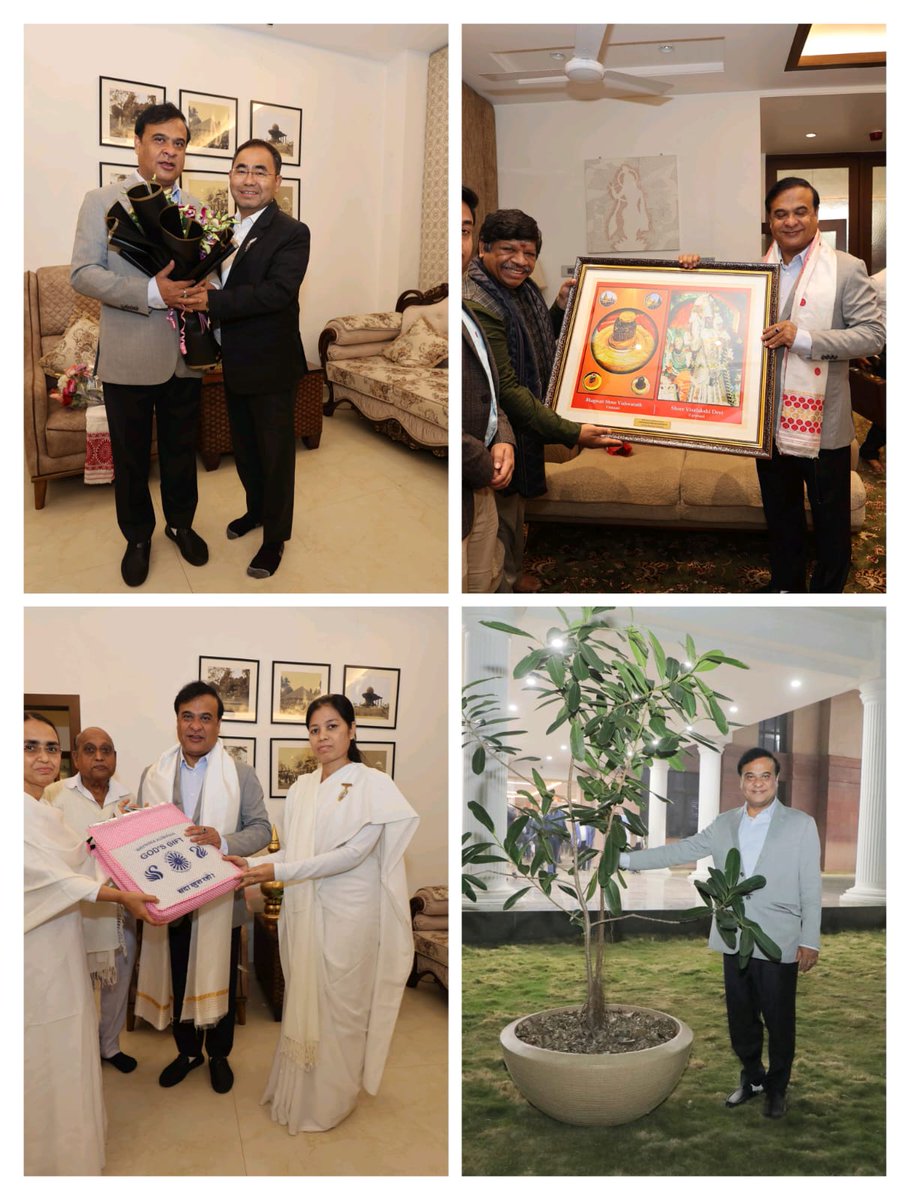 CMOfficeAssam's tweet photo. Today, hundreds of people from all walks of life called upon HCM Dr. @himantabiswa to wish him a happy birthday and share moments of joy.

HCM expressed his gratitude for their warm wishes. https://t.co/LgVh2R7dWB