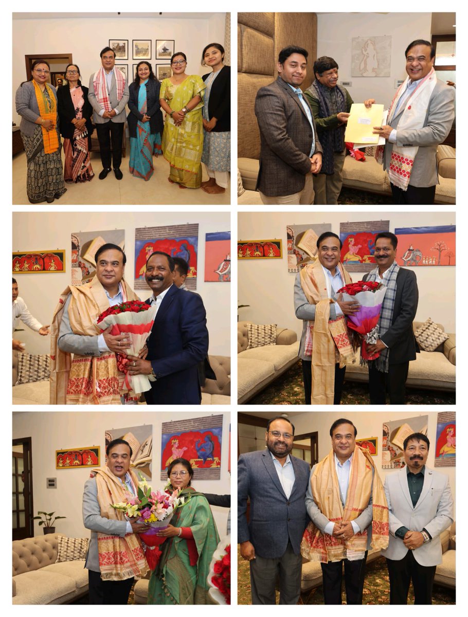 CMOfficeAssam's tweet photo. Today, hundreds of people from all walks of life called upon HCM Dr. @himantabiswa to wish him a happy birthday and share moments of joy.

HCM expressed his gratitude for their warm wishes. https://t.co/LgVh2R7dWB