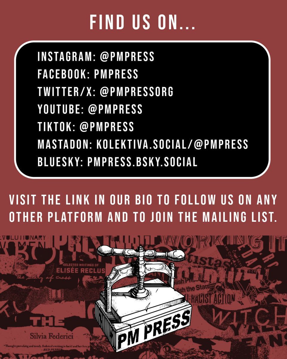 PM Press (@pmpressorg) on Twitter photo The internet isn’t neutral— billionaires own these platforms, and it’s important that we stay connected however we can. Get on email lists. If you are on socials, follow the accounts you care about in multiple places, including smaller and/or safer platforms. See the link in our The internet isn’t neutral— billionaires own these platforms, and it’s important that we stay connected however we can. Get on email lists. If you are on socials, follow the accounts you care about in multiple places, including smaller and/or safer platforms. See the link in our