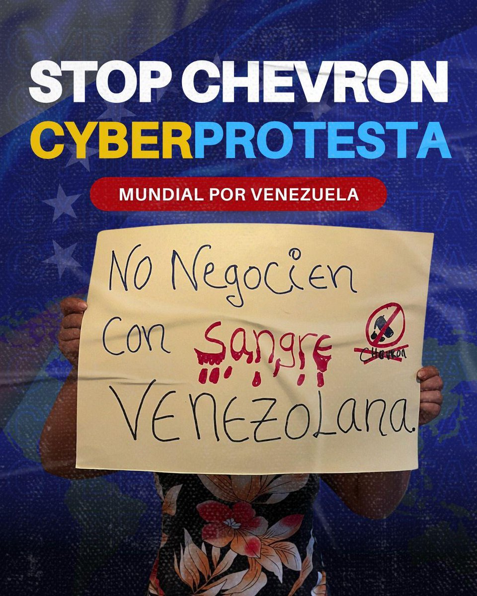VoluntadPopular's tweet photo. Las sanciones acaban cuando acabe la dictadura.
🛑 #StopChevron. https://t.co/ROE0SST5lx