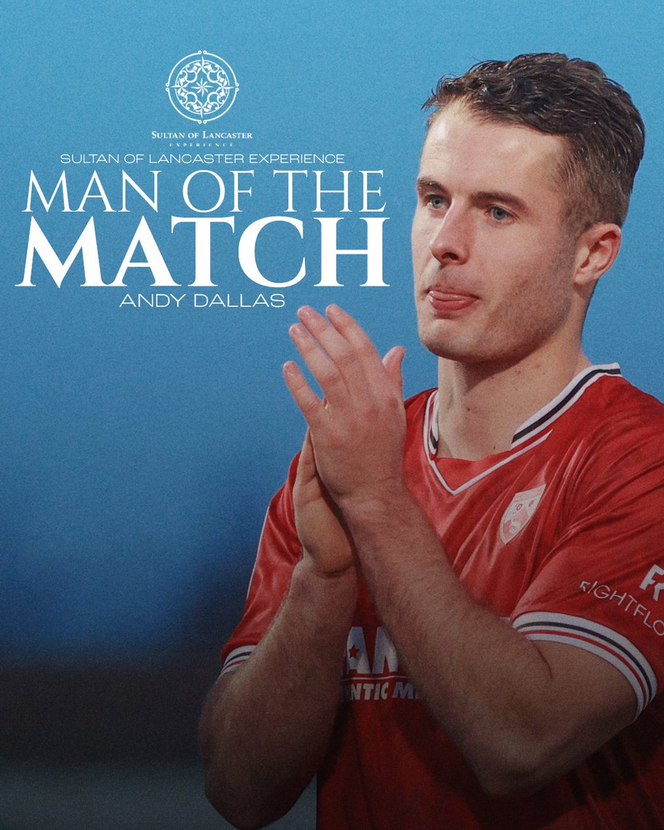 A fantastic debut for <a href="/AndrewD_123/">Andrew Dallas</a> with two goals as he is chosen as our Sultan Of Lancaster Experience man of the match! 

#UTS 🦐 | #MORvFLE