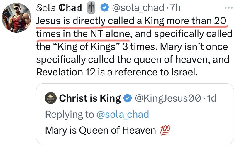 As St. Jerome said, “Ignorance of Scripture is ignorance of Christ.” Jesus isn’t JUST a King. He’s a DAVIDIC king, &amp; as the Bible shows REPEATEDLY, Davidic kings made their mothers the “Queen Mothers” of their kingdoms (see next posts).
